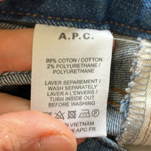 A.P.C. High standard women straight leg jeans Indigo size 32 - Picture 10 of 10